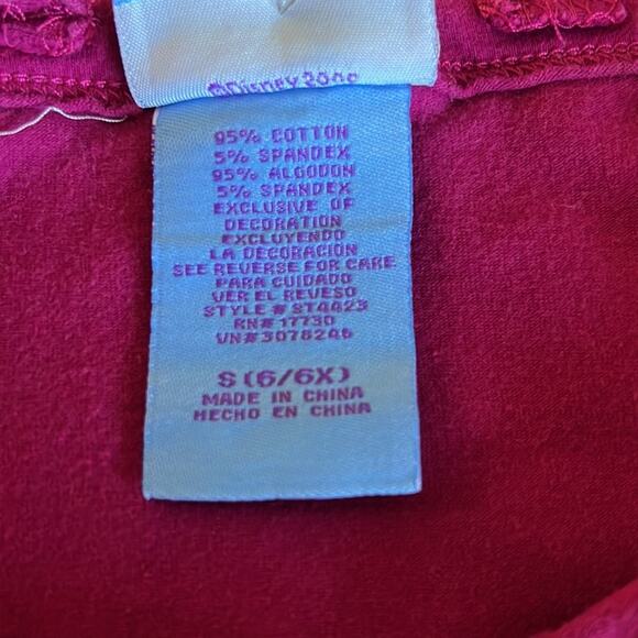 Disney Cuties Girls S 6-6X Baby Bambi Raspberry Embellished Knit Top - Picture 4 of 8